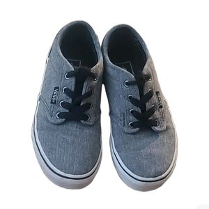 Vans Kids Gray Canvas Sneakers Size 12.5 Great Condition